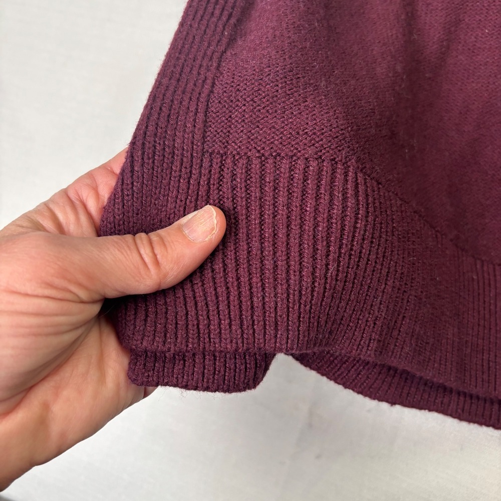 Chicos Plus Burgundy Maroon Cowl Neck Long Sleeve Sweater Tunic Size 3 (XL/16) - Picture 8 of 9